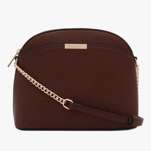 Elegant Brown Dome Crossbody Bag, NWT!!